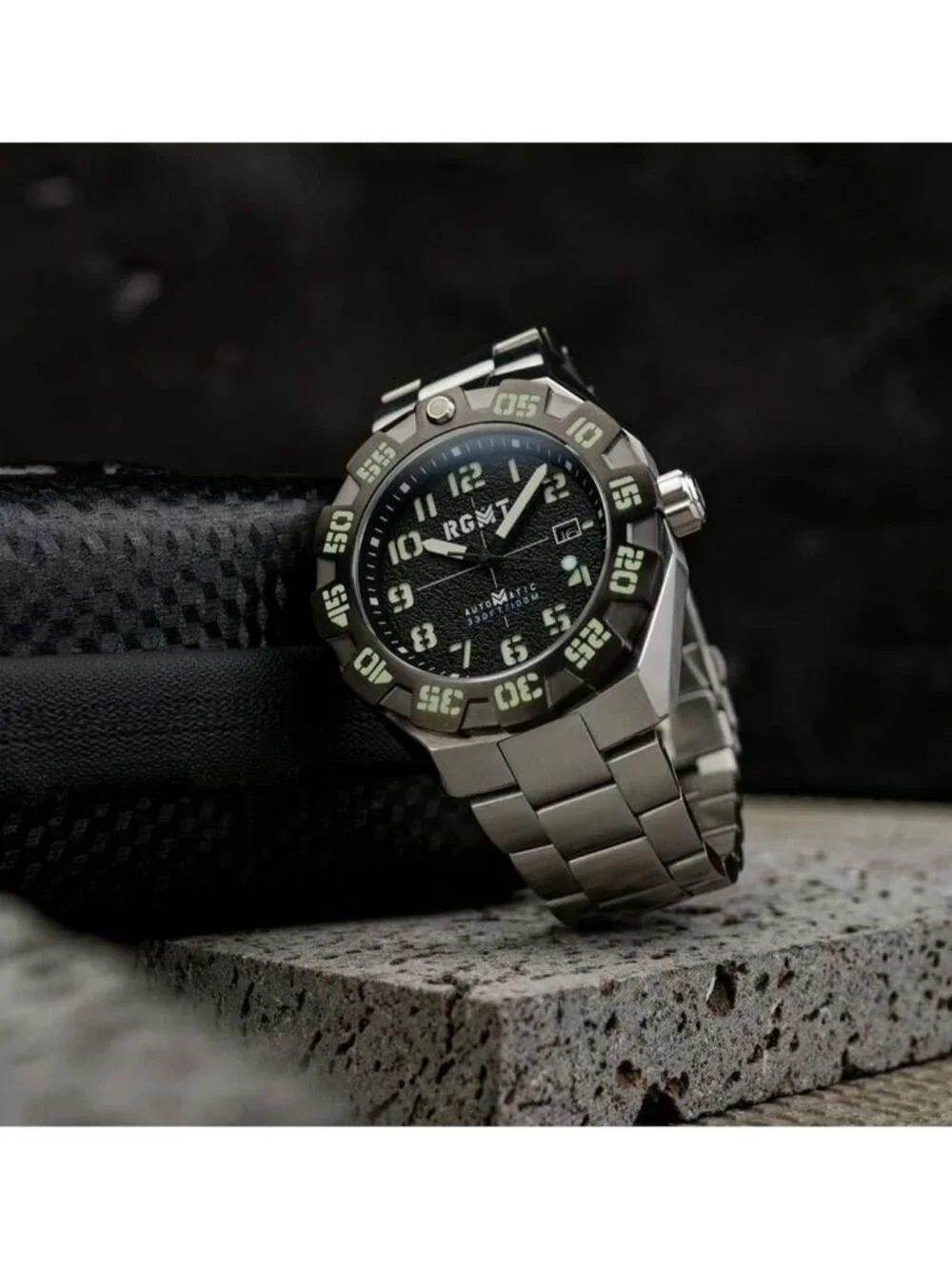 NWT Rgmt Field Master Black Dial Men's Watch